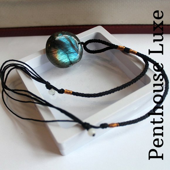 RESTOCKED!! Real Labradorite Pendant Necklace - Picture 5 of 6